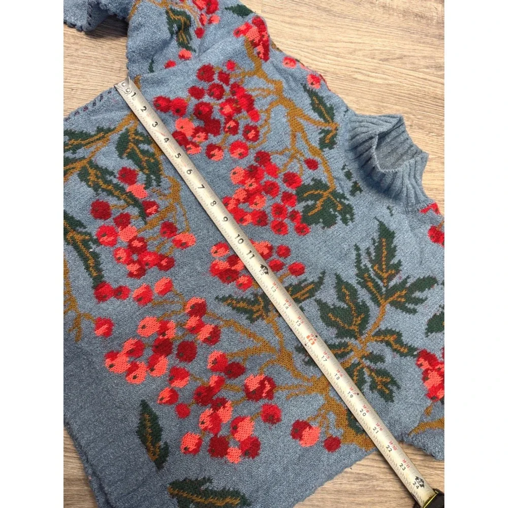 Cecilia Prado by Anthropologie Blossom Mock Neck Sweater Womens Medium Brazil - Picture 6 of 12